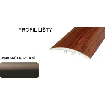 přechodová lišta A 64 PŘECHODOVÉ LIŠTY - UNIVERZÁLNÍ, šíře 40 mm Barva: Tmavá bronz, Zvolte délku: 93 cm