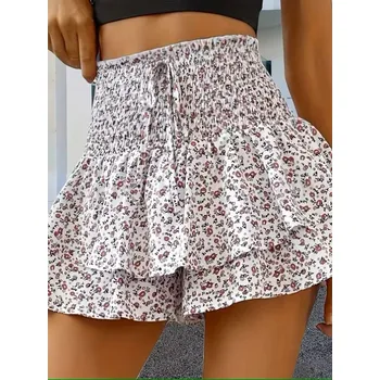 Dámská sukně Dámská letní kraťasová sukně s vysokým, pružným pasem Barva: Bílá, Velikost: M