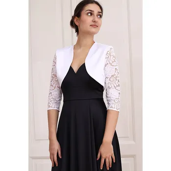 Bolerko Glara Saténové bolerko s krajkovými rukávy 1045701