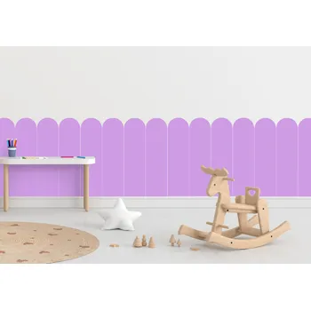 Tapeta Textilní samolepící tapeta - Oblouk - Fialová barva Bledá, 60cm