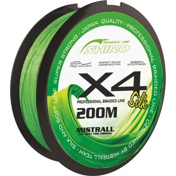 Mistrall šňůra Shiro braided line X4 0,15mm 200m zelená