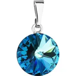 Přívěsek tmavě modrý Rivoli se Swarovski Elements Bermuda Blue 12 mm