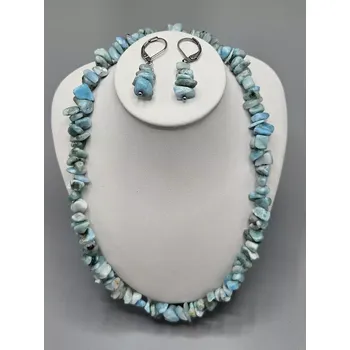 Náhrdelník Náhrdelník Larimar AA sekaný 40,3 cm