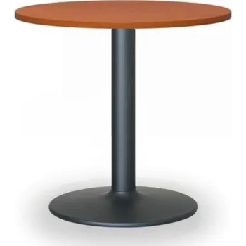 Konferenční stolek Konferenční stolek ZEUS II, průměr 60 cm, černá podnož, třešeň