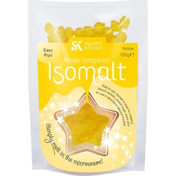 Jedlá dekorace na dort SQUIRES KITCHEN Isomalt 125g žlutý -Squires Kitchen