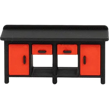 Psací stůl Pracovní stůl barevný II. 1:72 Červená