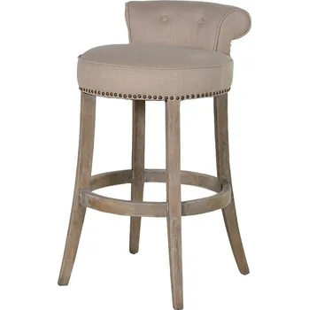 Barová židle Stylová barová stolička Kene krémová