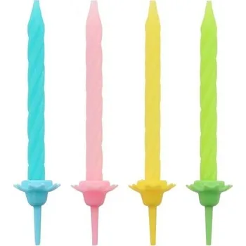 Dortové svíčky 24ks+12 6cm, Pastel, mix
