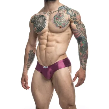 Slipy Justin+Simon Pánské Cheek Bikiny Wine S + Doprava zdarma