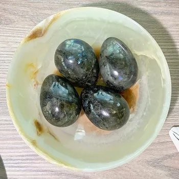 Labradorit vajíčko bytová dekorace 5 cm cca 4 x 5 cm