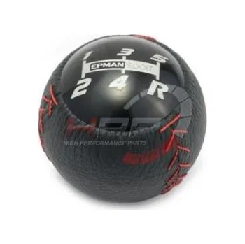 Hlavice řadicí páky Hlavice řadící páky Epman kožená - 5-st. černá M10x1.5 (Mugen style)