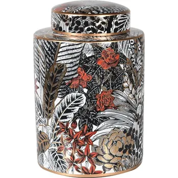 Váza Designová dekorační nádoba Leaf Print 30cm