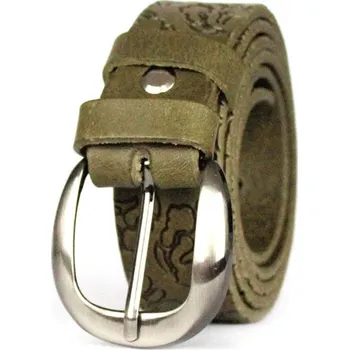 Opasek Dámský kožený pásek DM-2,5-21-26 olivový, VELIKOST 105