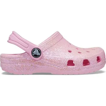 Dívčí pantofle Dětské nazouváky Crocs CLASSIC GLITTER CLOG T C6 Růžová