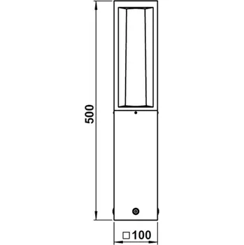 Lampička Albert Leuchten Moderní hliníkové soklové světlo 936, černá černé 1 x 20 W - Doprava zdarma