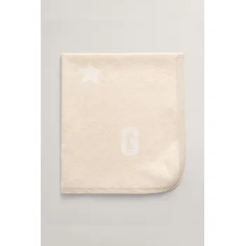 Dětská deka DEKA GANT KNITTED BLANKET 68 x 78 cm LIGHT BEIGE MELANGE