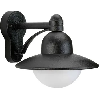 Venkovní osvětlení Albert Leuchten Nástěnné svítidlo Yarai ve venkovském stylu - černé - Nástěnný držák - výška 17 cm, šířka 10 cm černá, bílá 1 x 57 W - Doprava zdarma