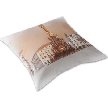 Dekorativní polštářek Saténový dekorační polštářek 40x40 GEON Město Olomouc náměstí