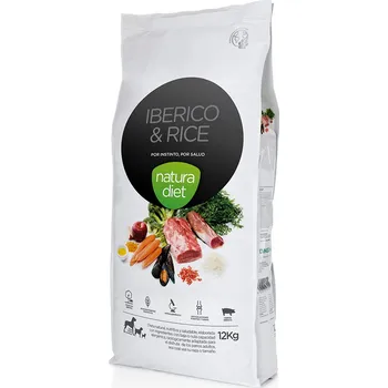 Krmivo pro psa 2 x 12kg suchého krmiva pro psy Natura Diet Adult Iberico and Rice