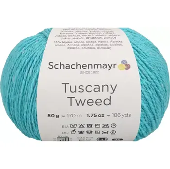 Příze Schachenmayr Tuscany Tweed 68 Tyrkys (Přírodní směsová příze Tuscany Tweed Türkis)