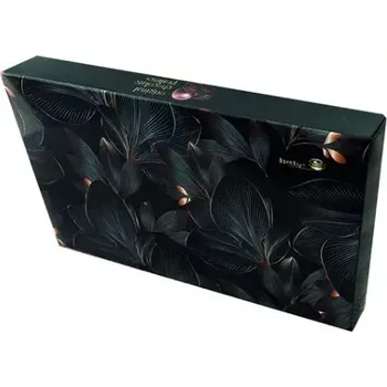 Bonboniéra Italské pralinky LUXURY 165 g - čokoládové pralinky (čokoládové pralinky / černý elegantní motiv)