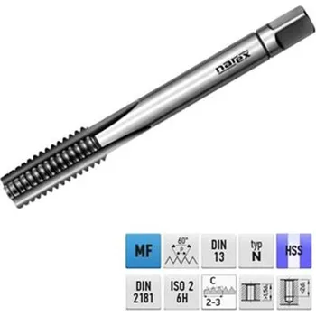 Závitořezný nástroj Narex Ždánice 041530022307100 - Závitník sadový ruční M30 x 1,0 mm HSS - velikost č. I, ČSN 22 3010 kód 0300