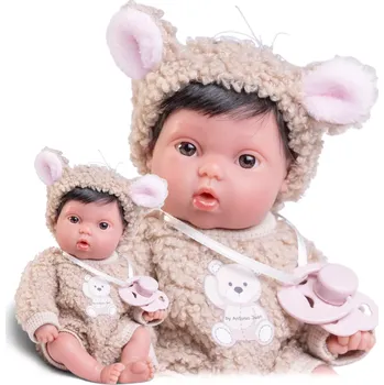 Panenka Antonio Juan 85317-1 Picolín medvídek realistická miminko s celovinylovým tělem 21 cm