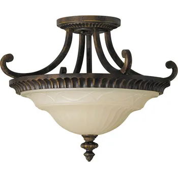 FEISS Přisazené stropní svítidlo 43,8 cm hnědá, krémová 2 x 100 W - Doprava zdarma