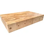 Masodeska, deska na krájení masa (60x40x10 cm) (řeznická masodeska z bukového dřeva, 60x40x10 cm)