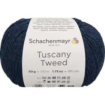 Příze Schachenmayr Tuscany Tweed 51 Indigo (Přírodní směsová příze Tuscany Tweed Indigo)