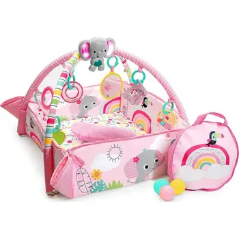Hračka pro kojence BRIGHT STARTS Hrací deka 5v1 PiP Your Way Ball Play™ Rainbow Tropics™ 0m+ 76x113 růžová