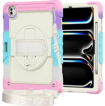 Pouzdro na tablet VSECHNONAMOBIL 81773 SOLID 360 Odolný obal pro Apple iPad Pro 13 2024 / M5 2025 RAINBOW