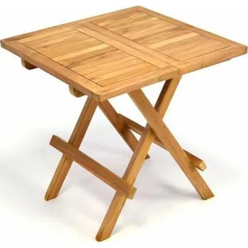 Zahradní stůl Menší čtvercový dřevěný stolek na balkon / terasu 50x50 cm, masivní teak