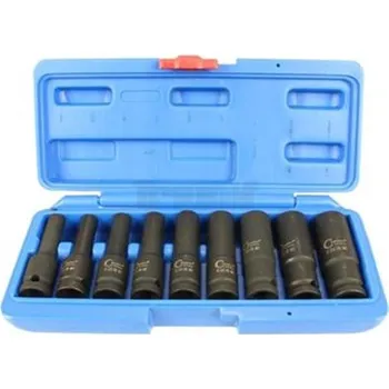 Gola sada Triumf 100-02785 - 9-dílná sada hlavic nástrčných - ořechů 1/2", TRX E10 - E24, prodloužené 75 mm průmyslové provedení