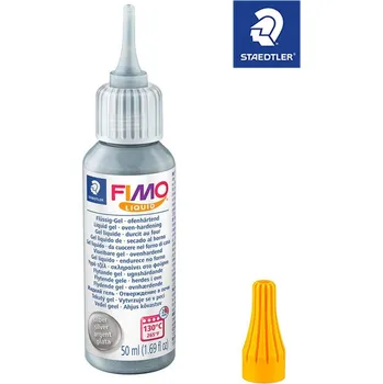 Modelovací hmota FIMO LIQUID Deco gel balení 50ml barva Stříbrná