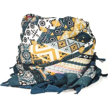 Šátek Dámský vzorovaný šátek s třásněmi, VELIKOST UNI