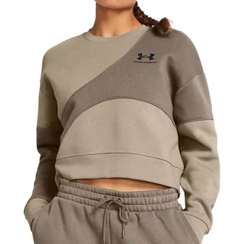 Dámská mikina Mikina Under Armour Essential Fleece Crop Crew-BRN 1382721-200 Velikost XL