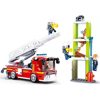 Stavebnice Sluban B0966 Vůz s teleskopickým žebříkem