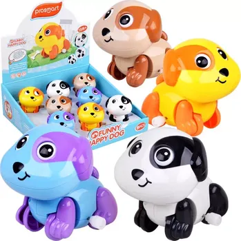 Hračka pro nejmenší Natahovací pejsek – pohyblivý ocásek a oči, chodící hračka pro děti