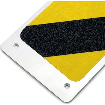 Nášlap na schod Černo-žlutý hliníkový protiskluzový nášlap na schody - 62,5 x 11,4 cm (80000241) FLOMAT