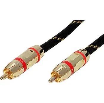 Audio kabel ROLINE GOLD Kabel cinch(M) - cinch(M), červené konektory, 2,5m - 11.09.4231