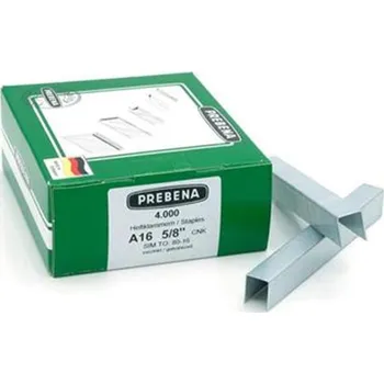 Průmyslová sponka Prebena A-16 CNK - Spony do sponkovačky výška 16 mm šíře 12,9 mm, (bal. 4 000ks)