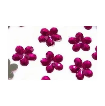 Kamínek na našití KYTIČKA Tmavě růžová