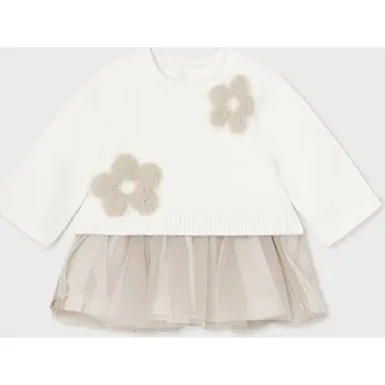 Dětská móda Dívčí slavnostní šaty Mayoral 2811 smetanové, zlaté Rozměr: 18 měsíců, 86 cm