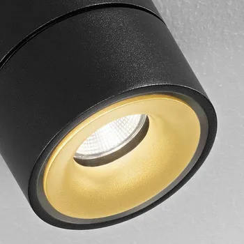 Lampička Egger Licht Egger DLS LED stropní spot Clippo S Duo, černo-zlatý - Ø místa 7,5 cm černá, zlatá 2 x 9,5 W LED - Doprava zdarma