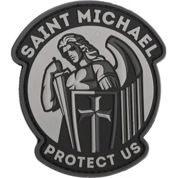 Příslušenství pro sportovní střelbu Nášivka SAINT MICHAEL plast velcro ČERNÁ