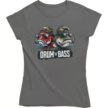 Dámské rybářské tričko Drum n Bass šedé