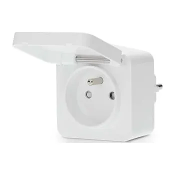Elektrická zásuvka Nedis WIFIPO130EWT - WiFi Chytrá Zásuvka | IP44 | Typ E (CEE 7/6)| -10 - 55 °C | Android™ / IOS | Bílá