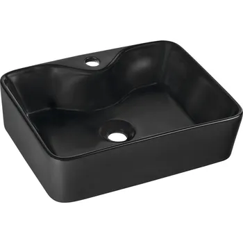 Sapho BALENA keramické umyvadlo 48x13,5x37 cm, na desku, černá mat
