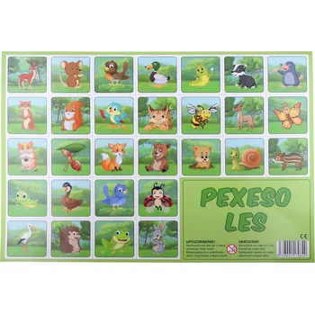 Pexeso les – dětská paměťová hra 32 dvojic